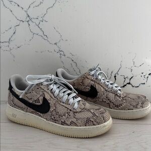 Nike Air Force One Low Snakeskin Sneakers